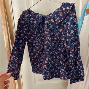 Floral Navy Kids Top